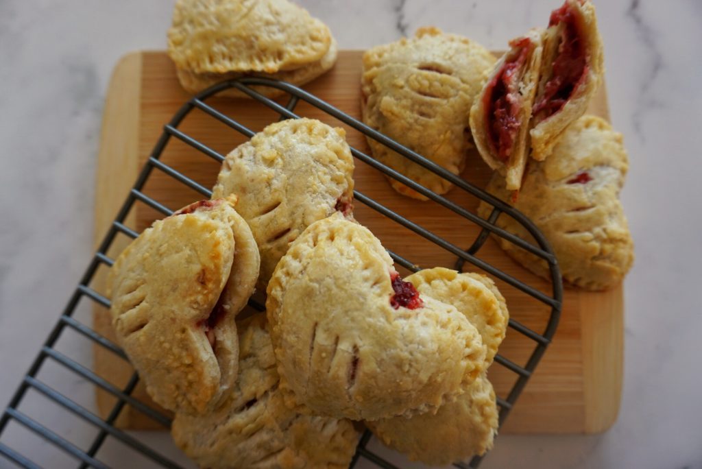 Photo of strawberry heart pies